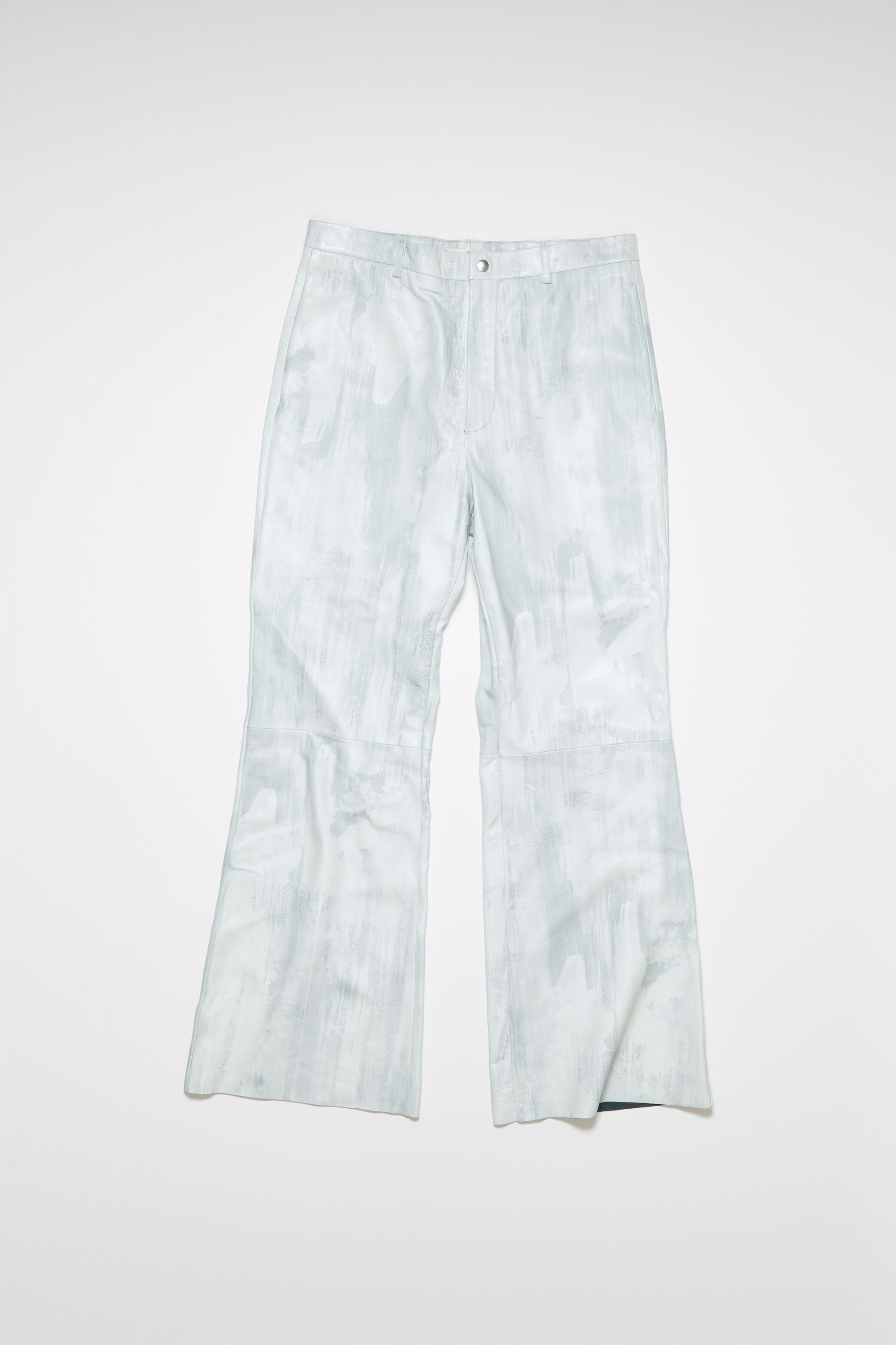 Leather trousers - Cold white - 2