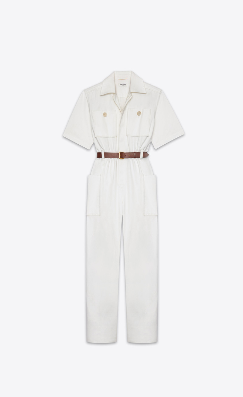 jumpsuit in cotton gabardine - 1