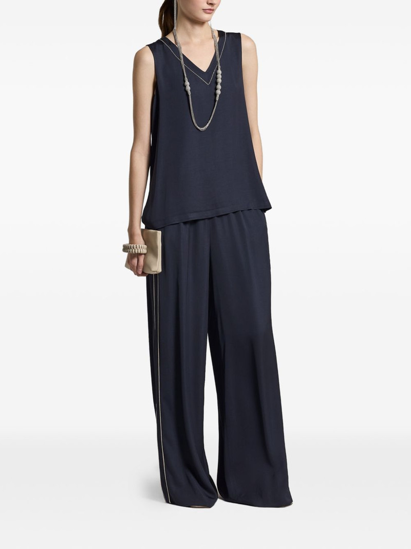 PESERICO Aurea V-neck sleeveless top outlook