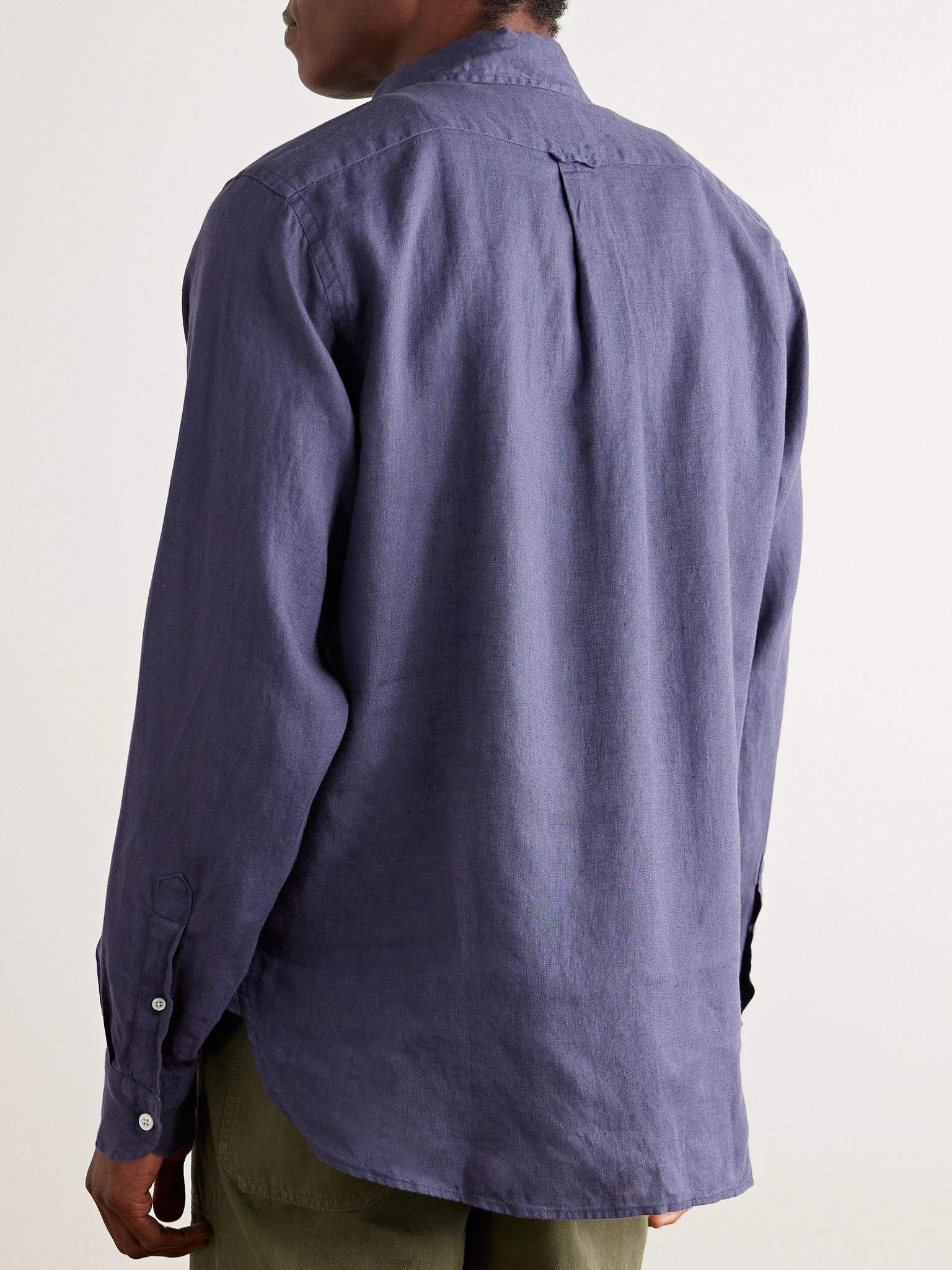 Linen Shirt Navy - 3