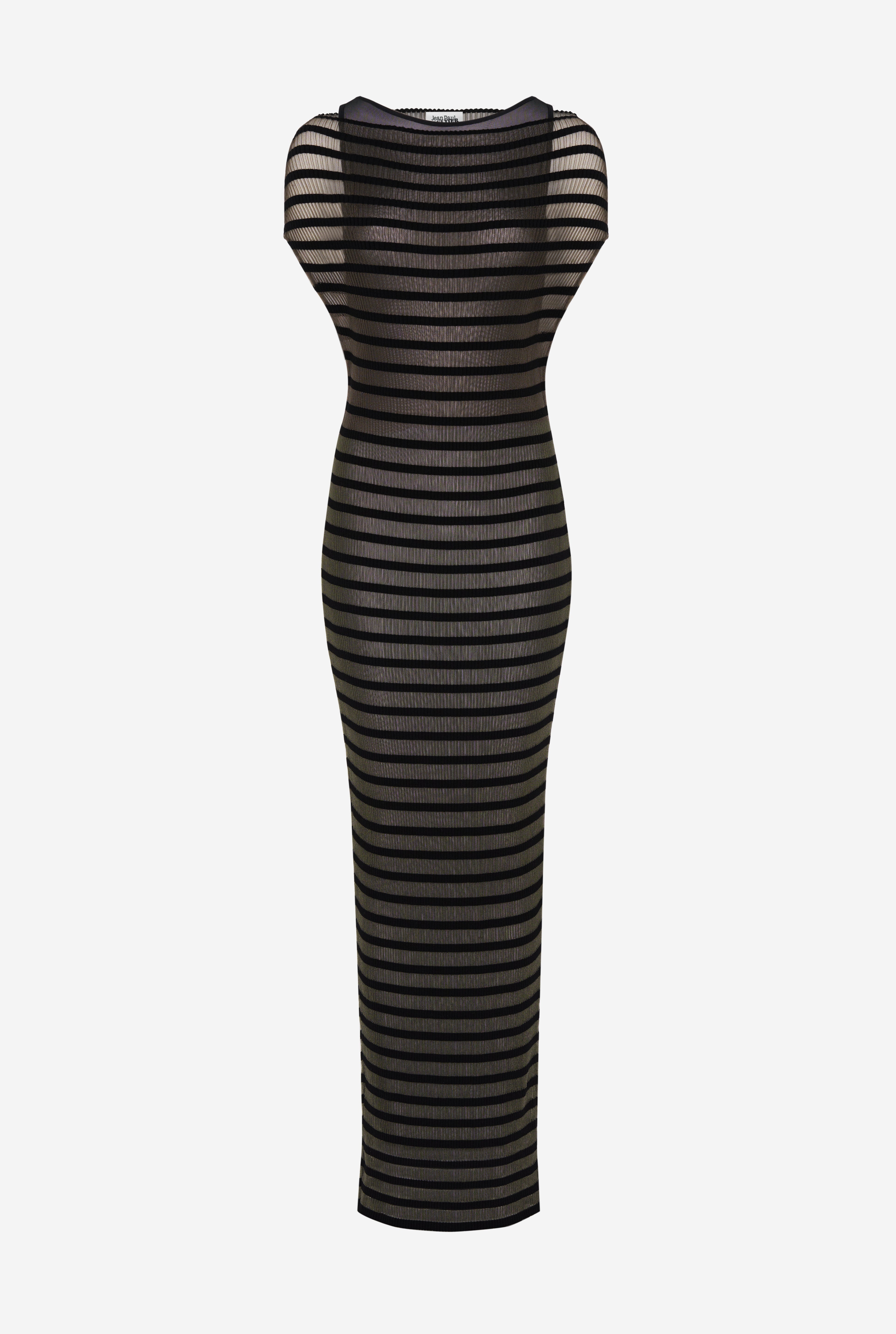 THE MARINIÈRE STRIPED BLACK DRESS - 5