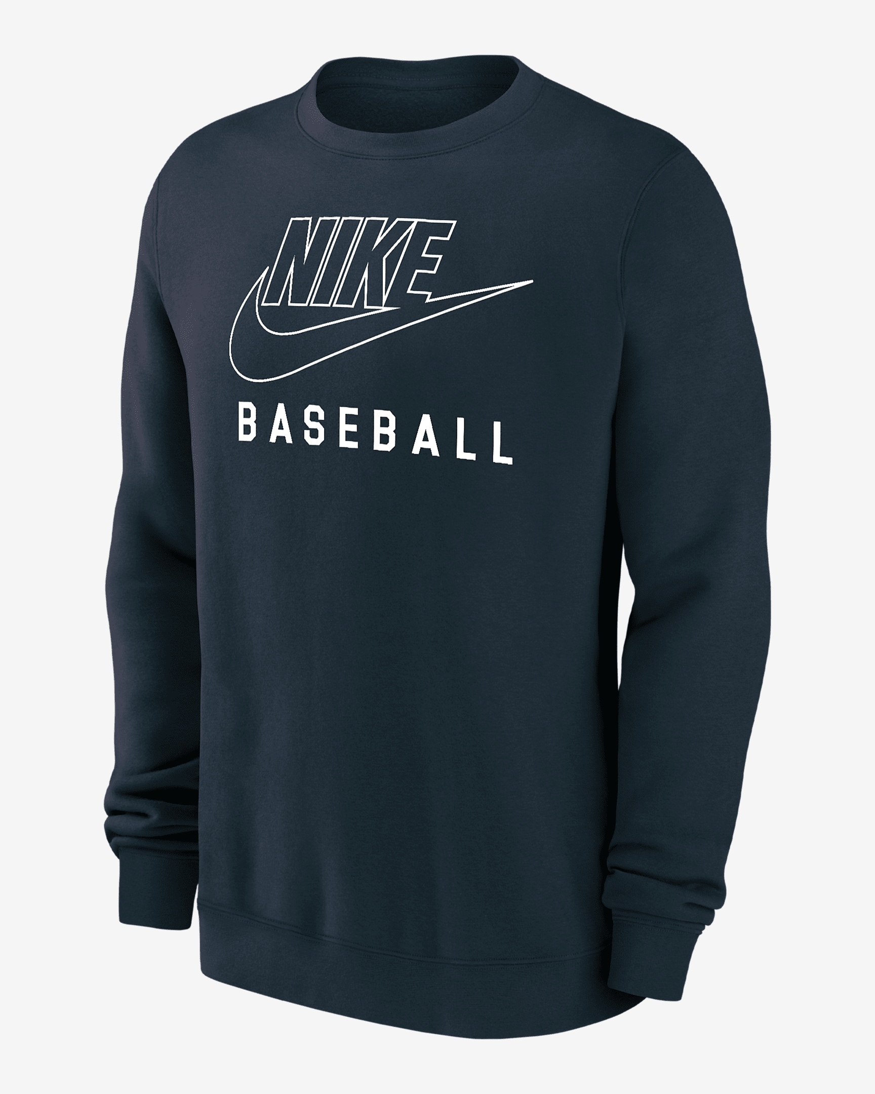 Nike Nike Swoosh Club Fleece Men s Baseball Pullover Crew Neck Sweatshirt REVERSIBLE