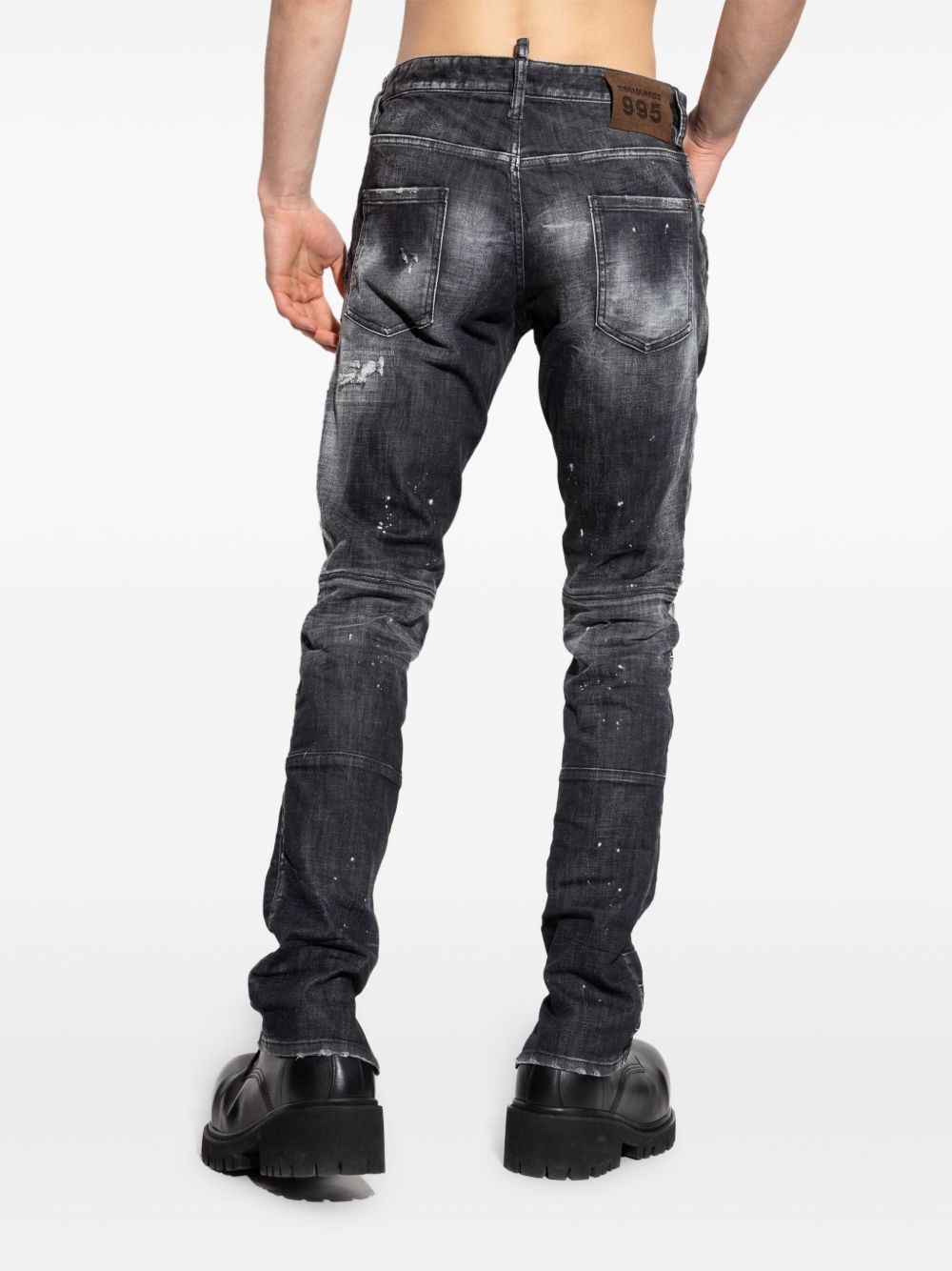 logo-tag jeans - 4
