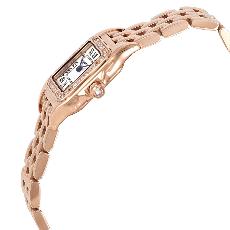 Pre-owned Cartier Panthere De Cartier Diamond Silver Dial Ladies Watch WJPN0008 - 2