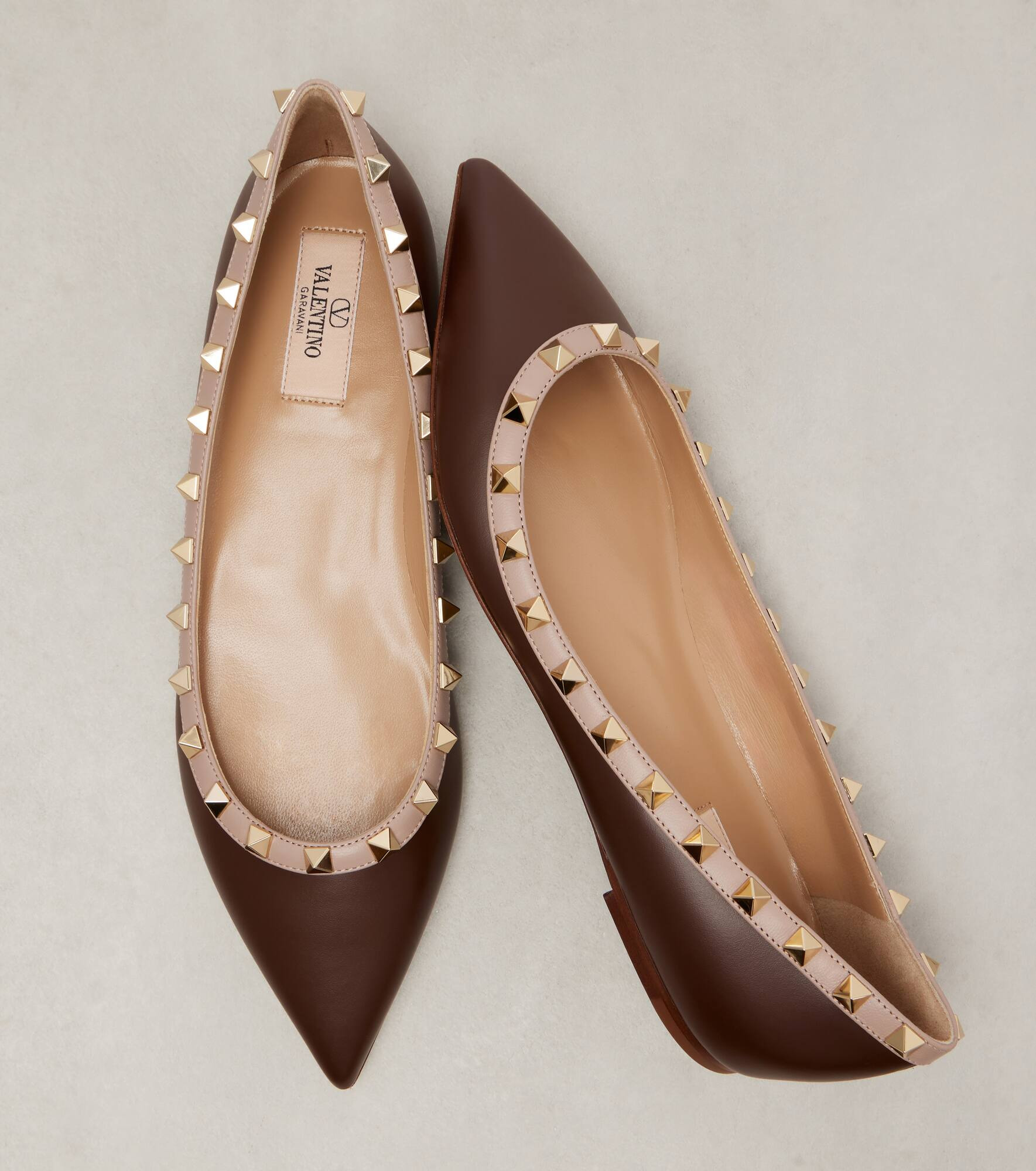 Rockstud leather ballet flats - 5