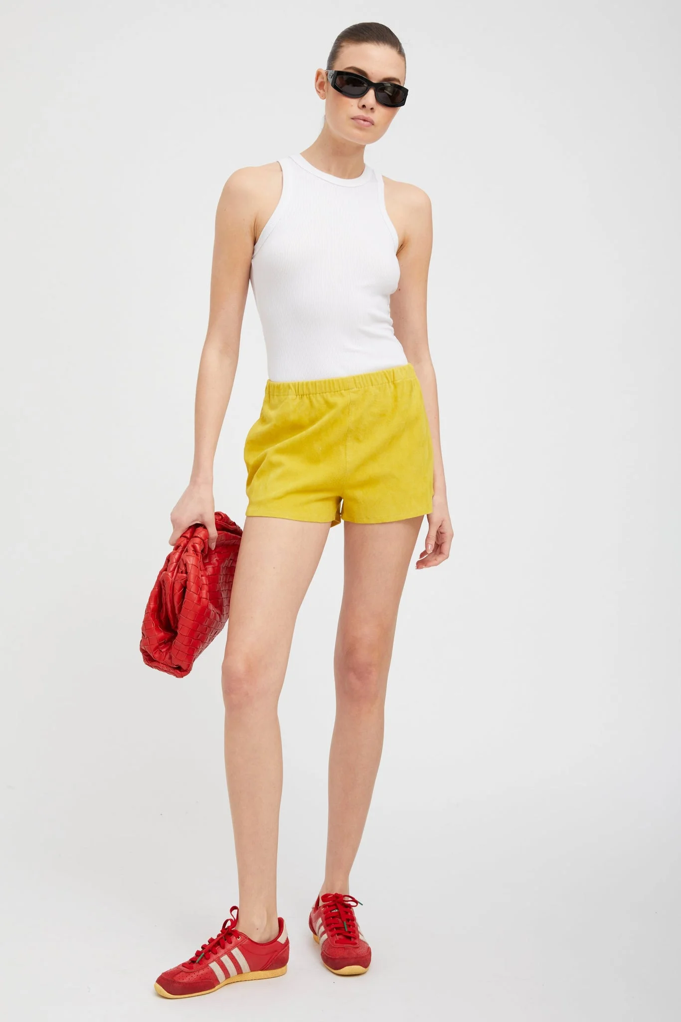 LIMONCELLO SUEDE SLIP SHORTS - 1