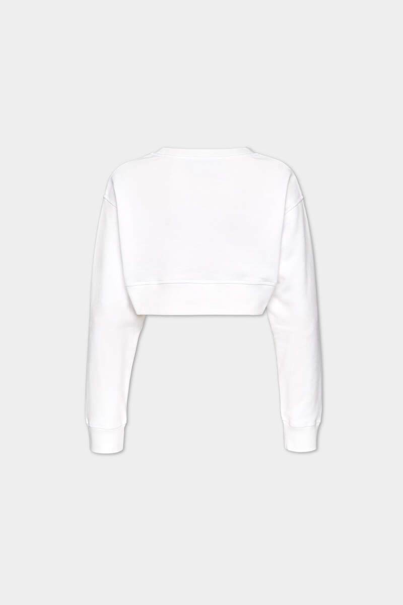 PINK PRINTED  LETTERING CROPPED COOL FIT HOODIE SWEATSHIRT - 2