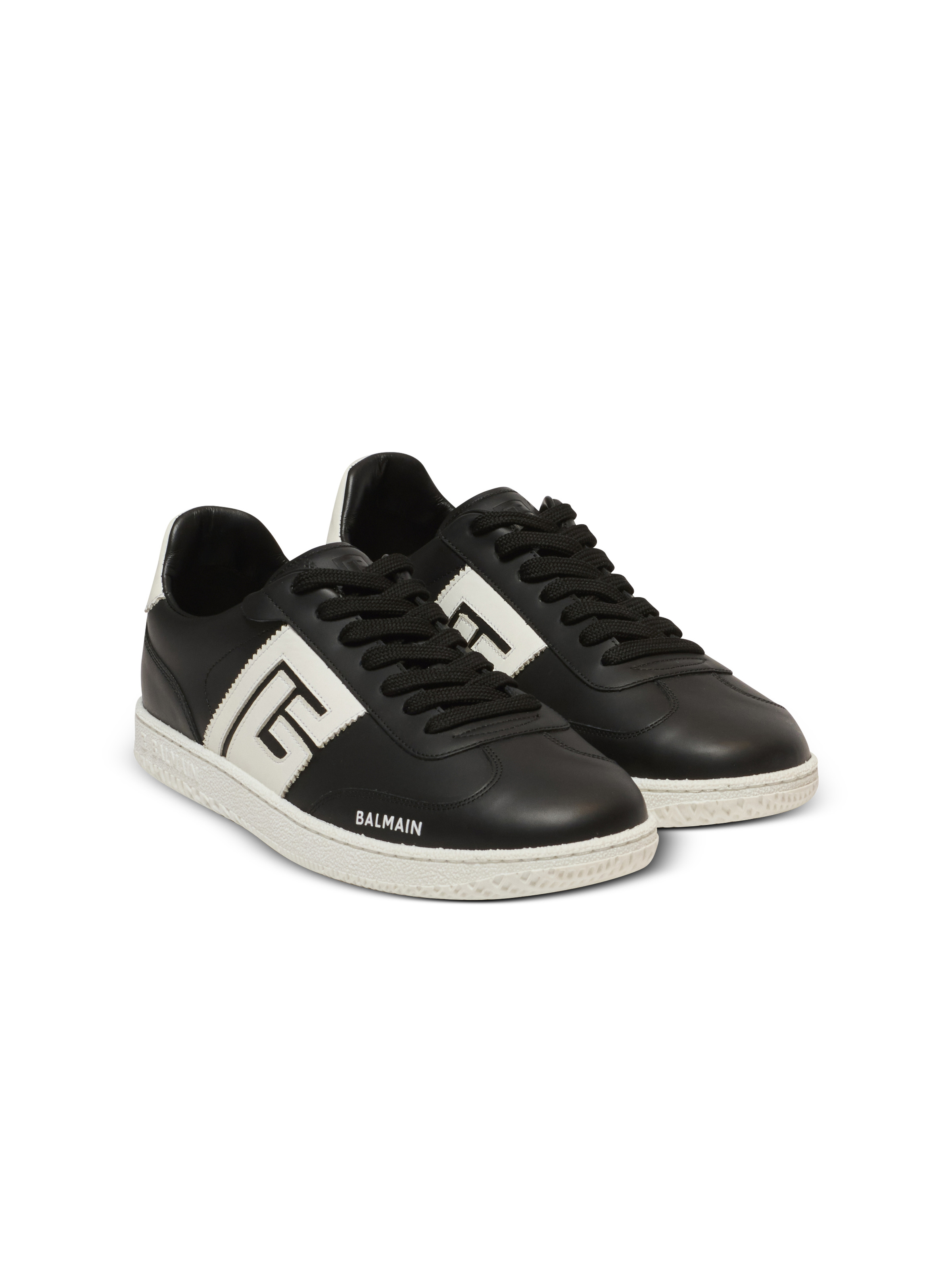 Calfskin Balmain Swan trainers - 2