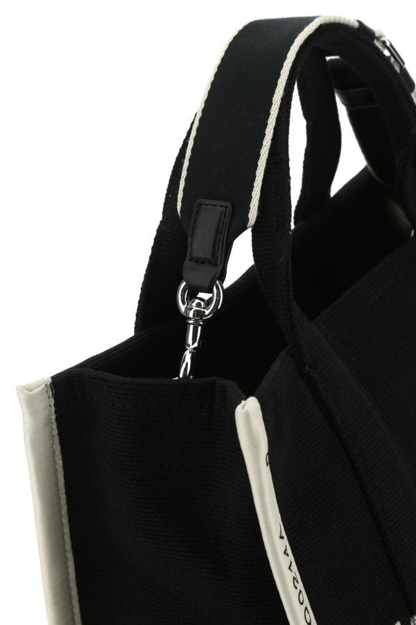 Black canvas The Tote shopping bag - 4