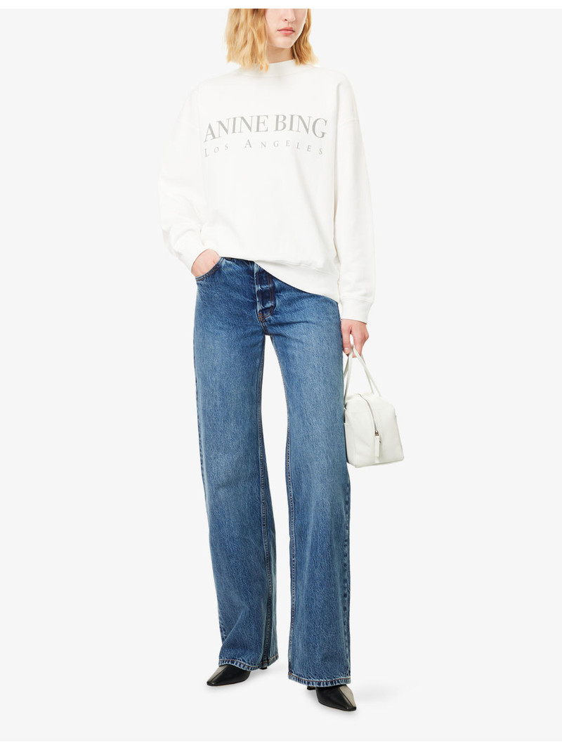 ANINE BING Hugh Wide-Leg Denim Jeans outlook