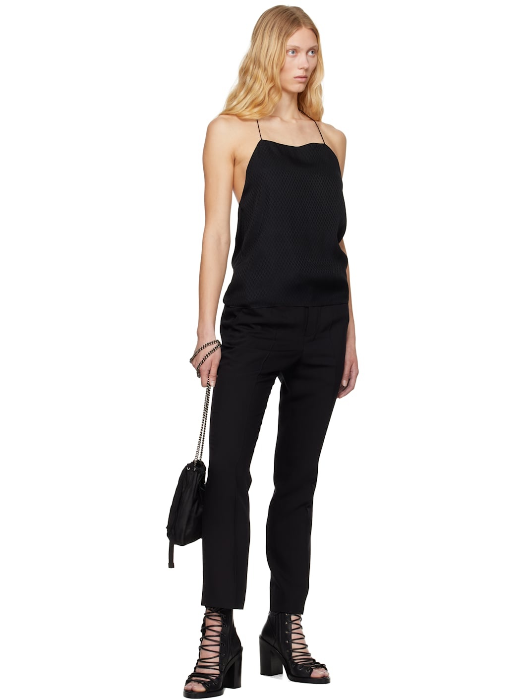 Black Heda Open Back Top - 4