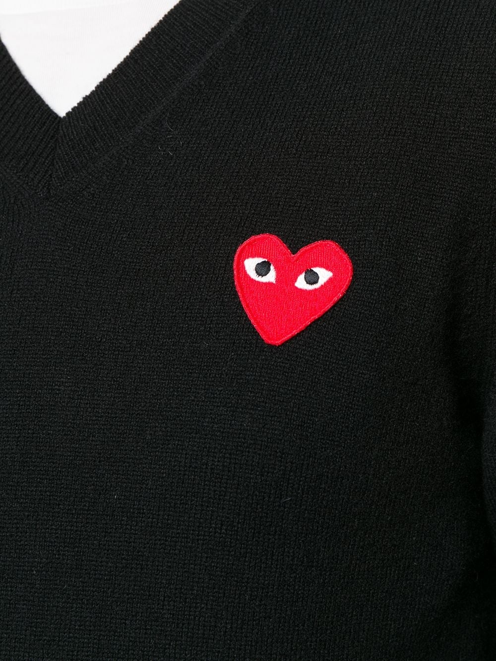 v-neck logo patch jumper - 5