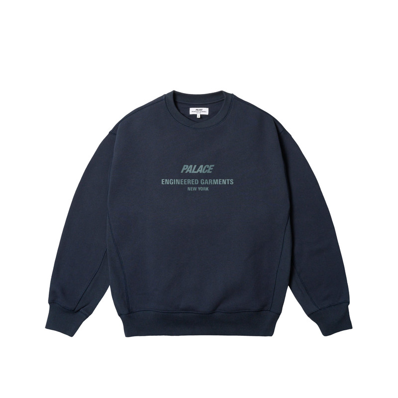 PALACE ENGINEERED GARMENTS CREW NAVY - 1