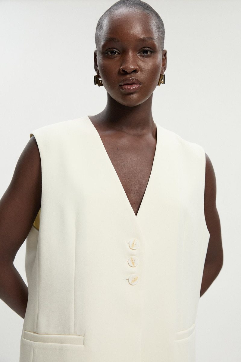 KAREN MILLEN Compact Essential Tailored Waistcoat outlook