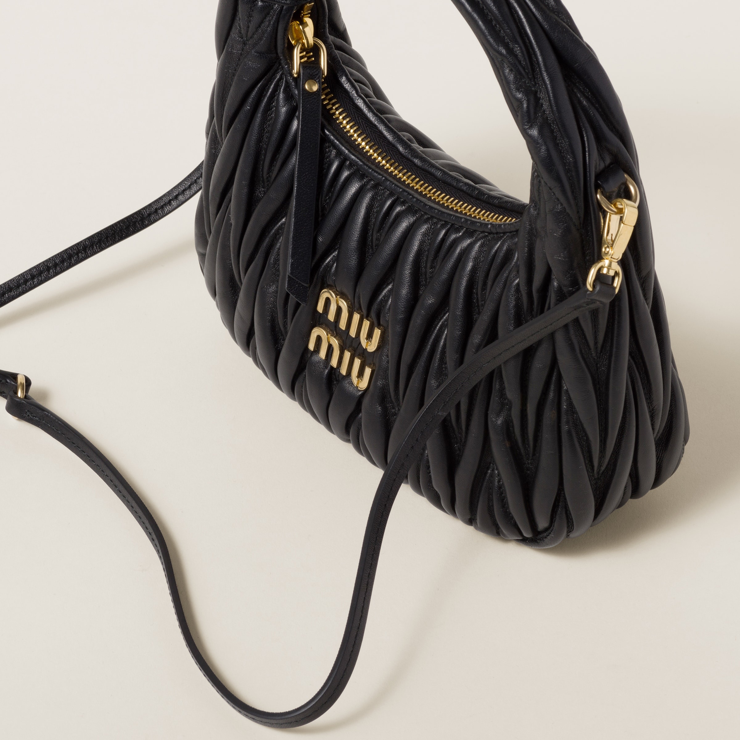 Wander matelassé nappa leather hobo bag - 7