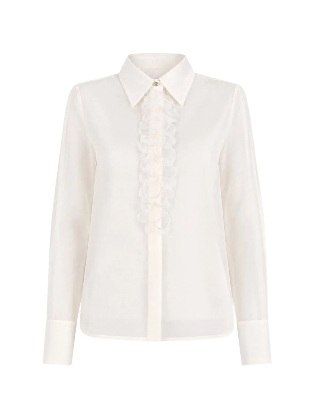 embroidered silk-organza shirt - 1