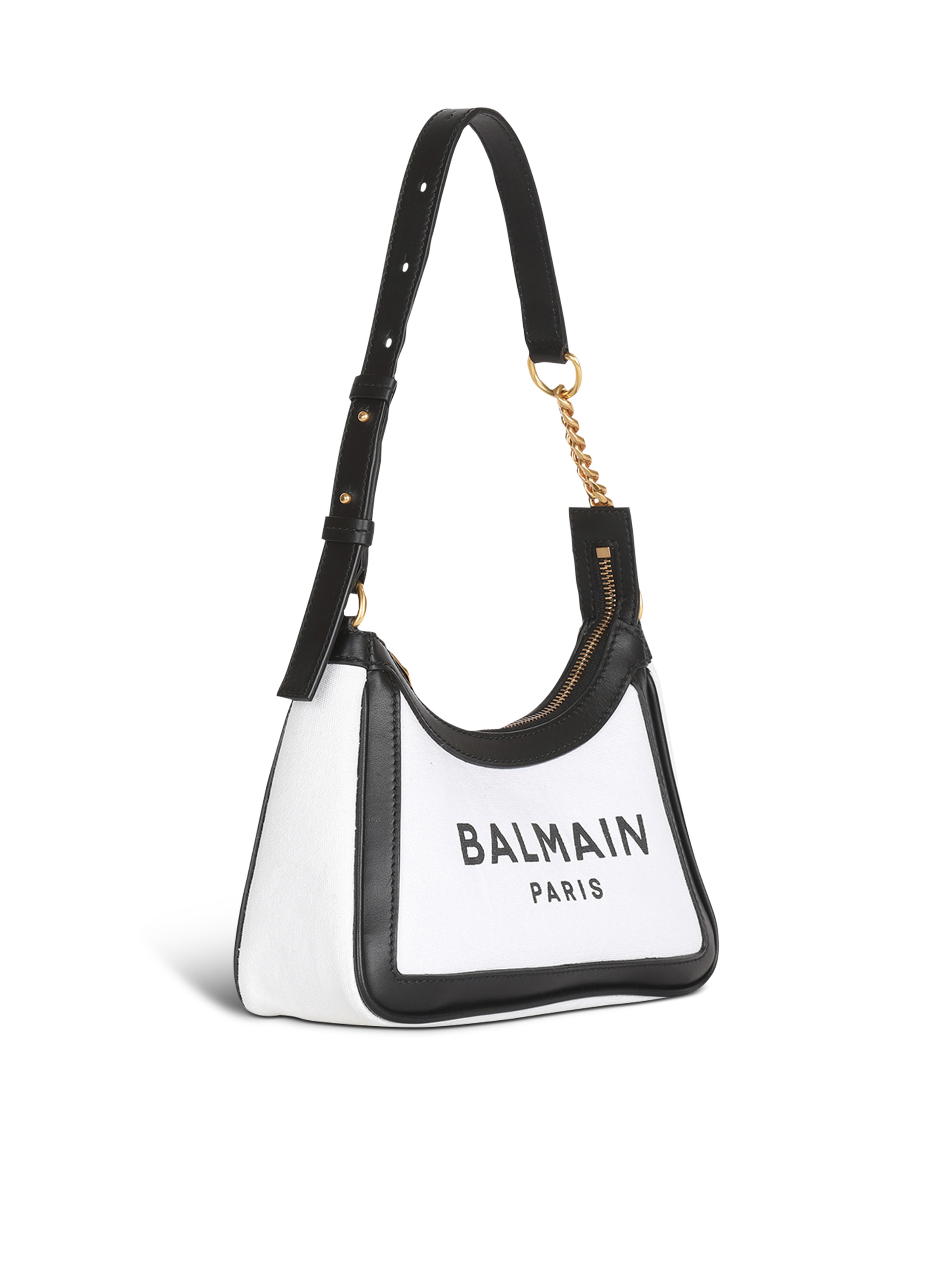 Canvas B-Army bag with leather panels - 3