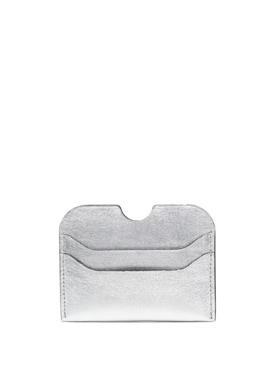 Acne Studios metallic-effect leather cardholder outlook