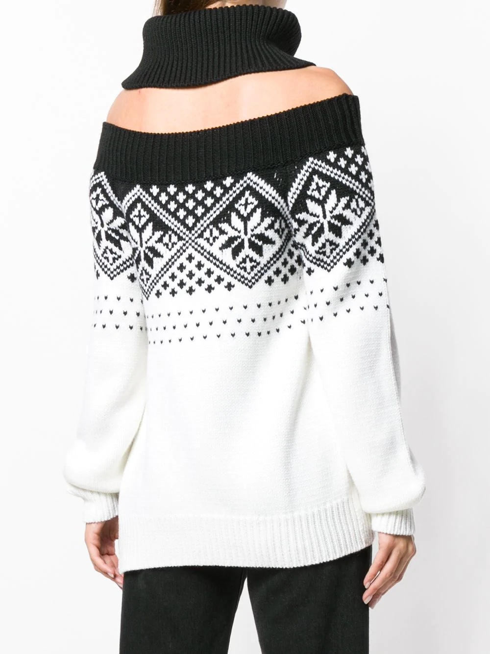 snowflake cold shoulder jumper - 4