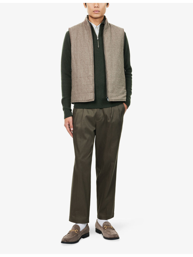 CORNELIANI Reversible Sleeveless Wool-Cashmere Blend Gilet outlook