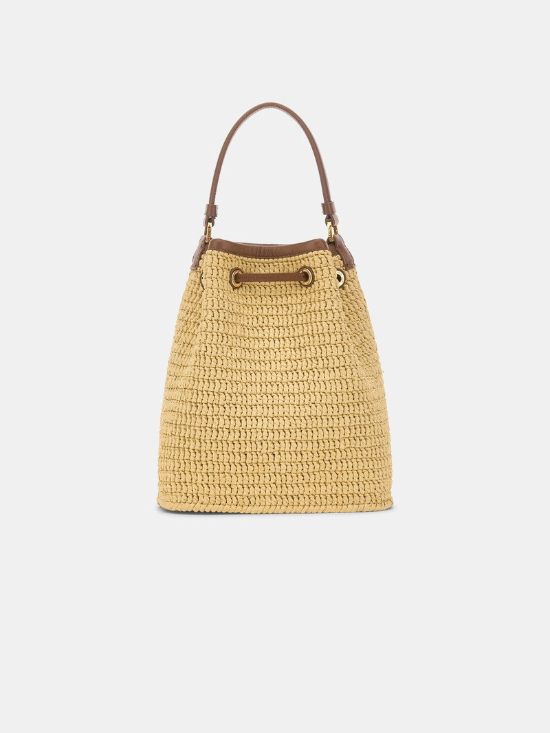 AMIRI WOMEN'S RAFFIA MICRO MA BUCKET BAG outlook