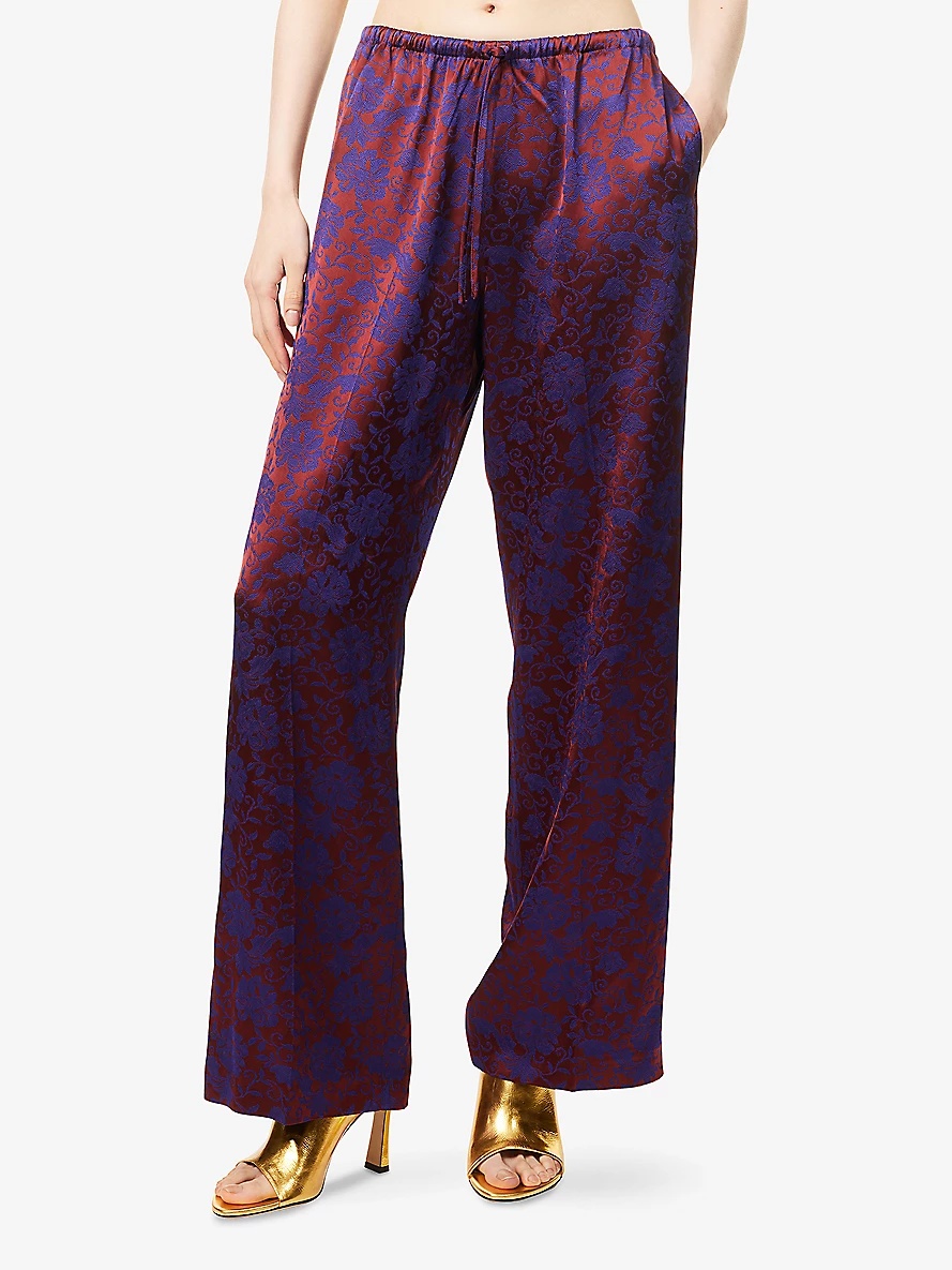 VIP【送料関税込】DRIES VAN NOTEN PUVIS PRINETED TROUSERS Dries Van Noten Puvis Printed Straight Leg Long Pants