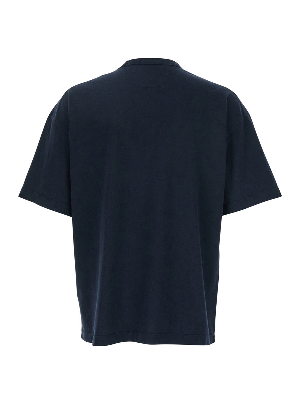 C.P. Company Men Blue T-Shirt With Logo Embroidered On The Front Tone-On-Tone In Cotton Man - 2