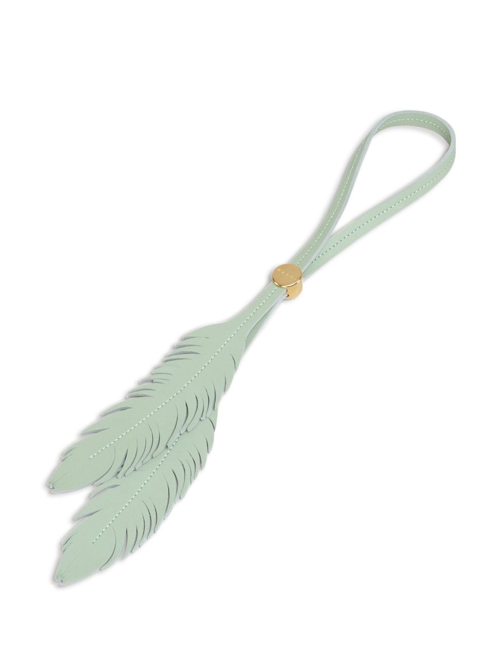 feather leather charm - 3