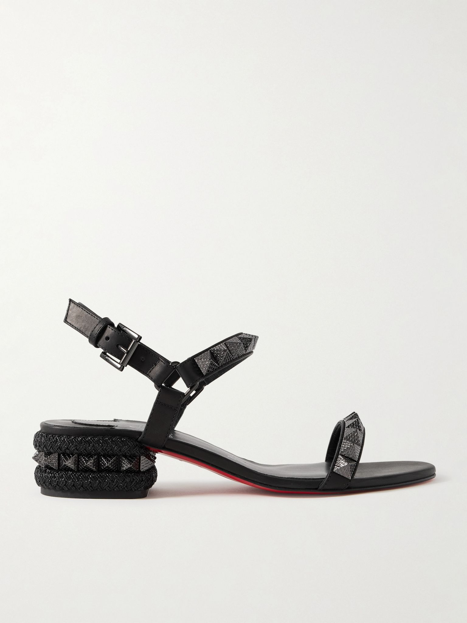 Pyrasand 30 studded leather sandals Black - 1