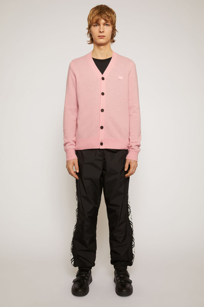 Acne Studios V-neck wool cardigan blush pink outlook