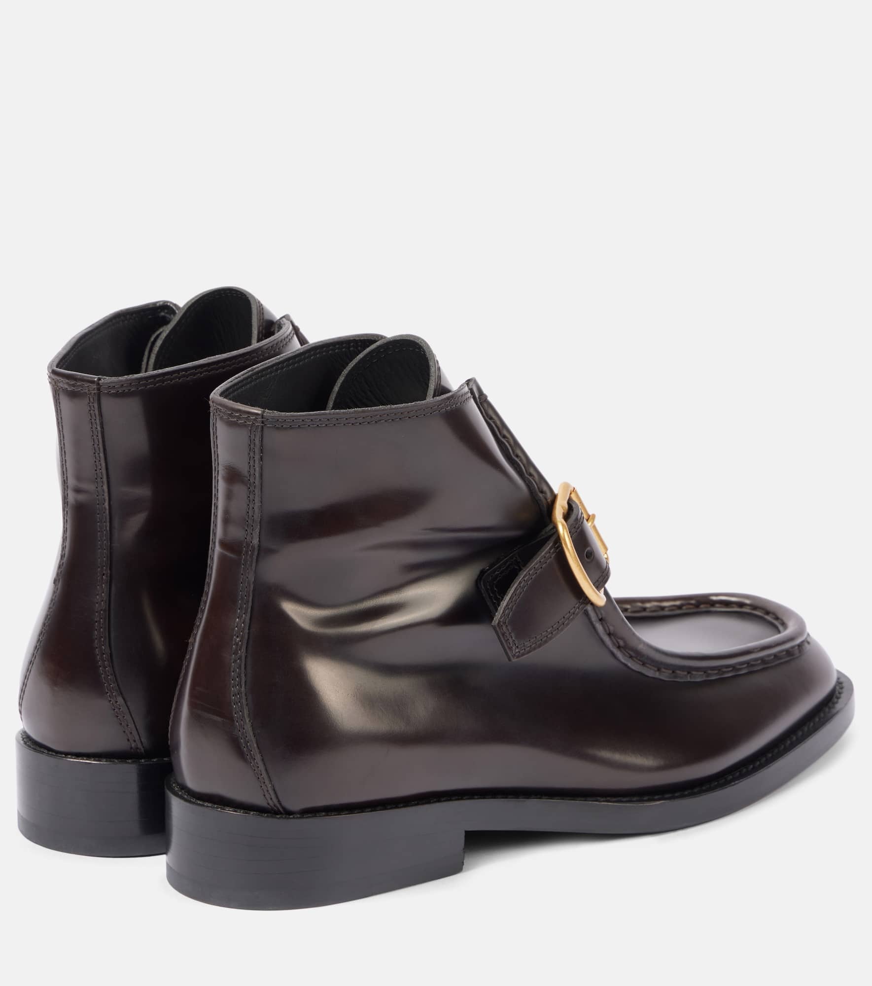 Buckle-detail leather ankle boots - 2