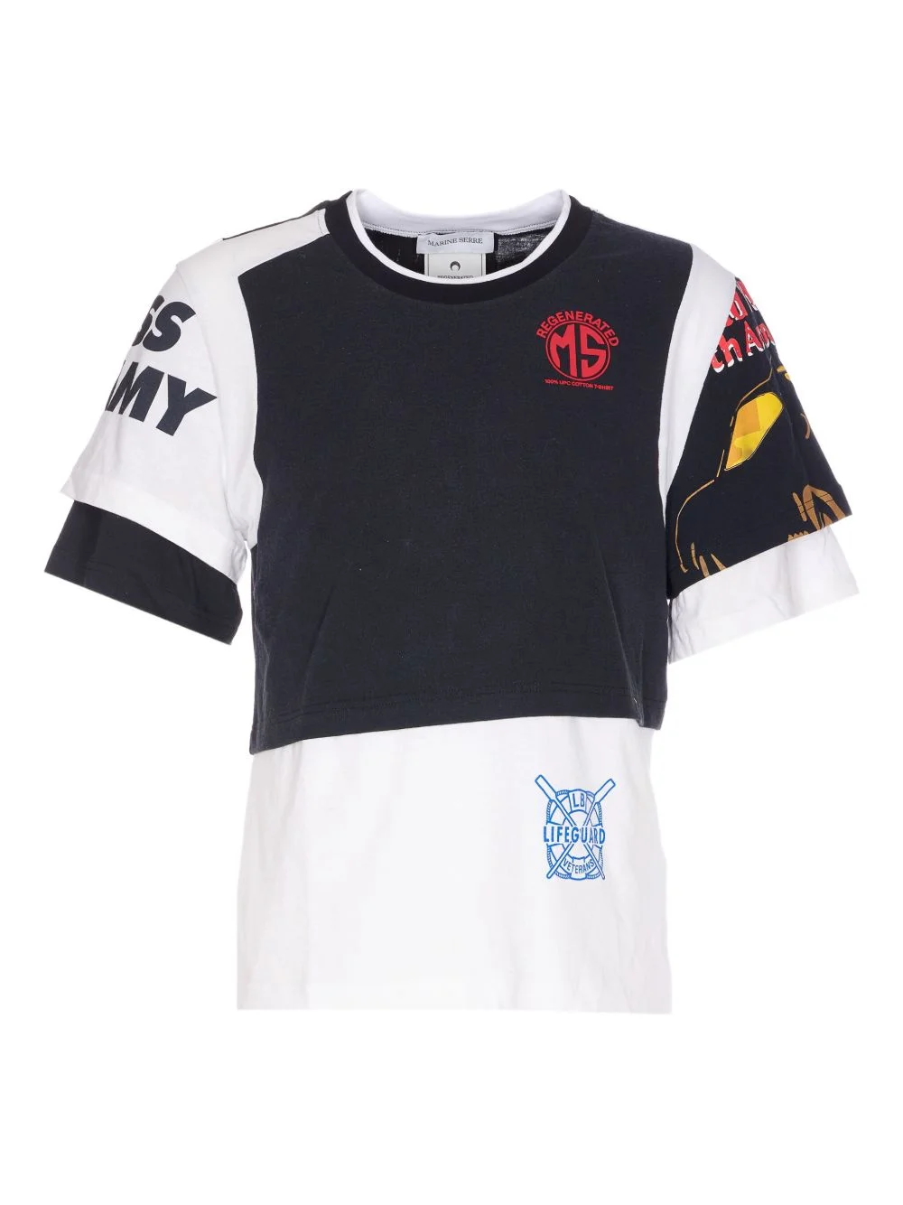 layered printed T-shirt - 1