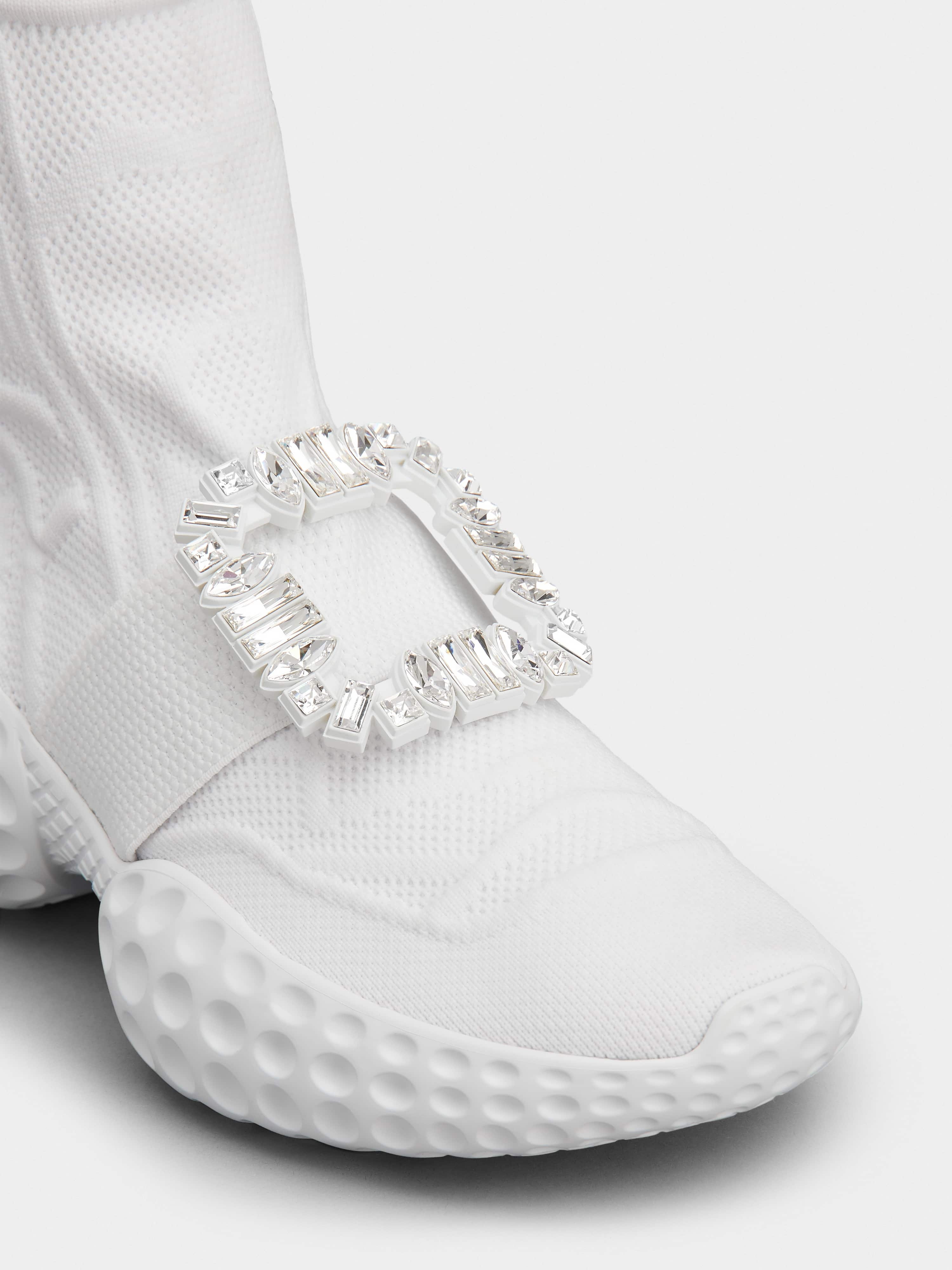 Viv' Run Light Socks Strass Buckle Ankle Boots in Fabric - 3