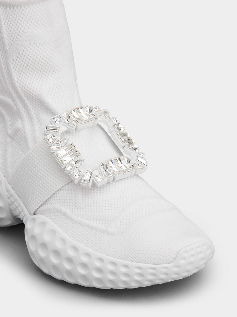 Viv' Run Light Socks Strass Buckle Ankle Boots in Fabric 3