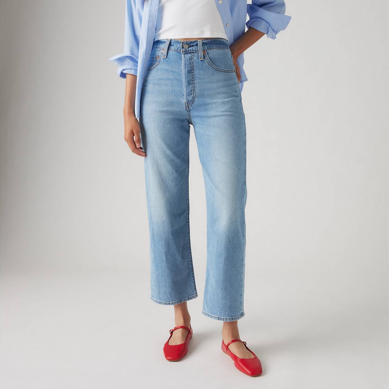 RIBCAGE STRAIGHT ANKLE WOMEN'S JEANS - 3