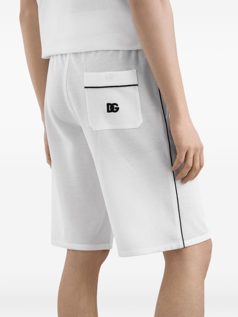 contrast-trim track shorts - 5