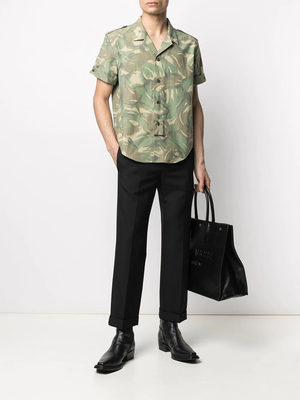 camouflage print short-sleeve shirt - 2