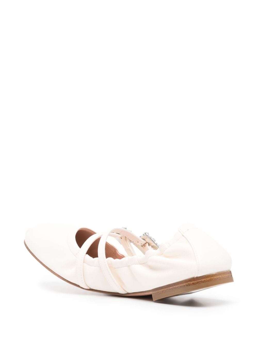 crystal-buckle ballet flats - 3