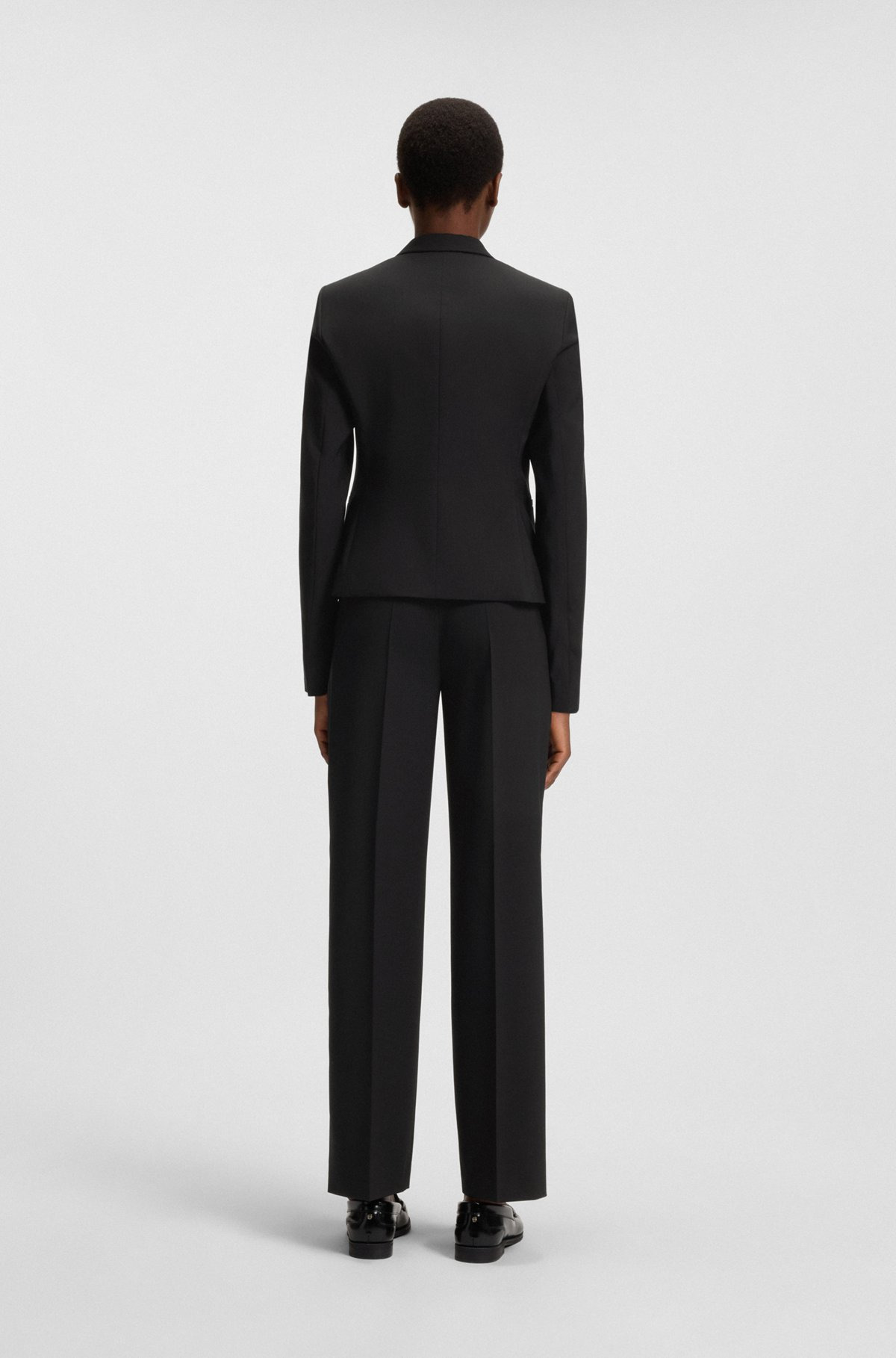 REGULAR-FIT BUTTON-UP JACKET IN VIRGIN WOOL - 4