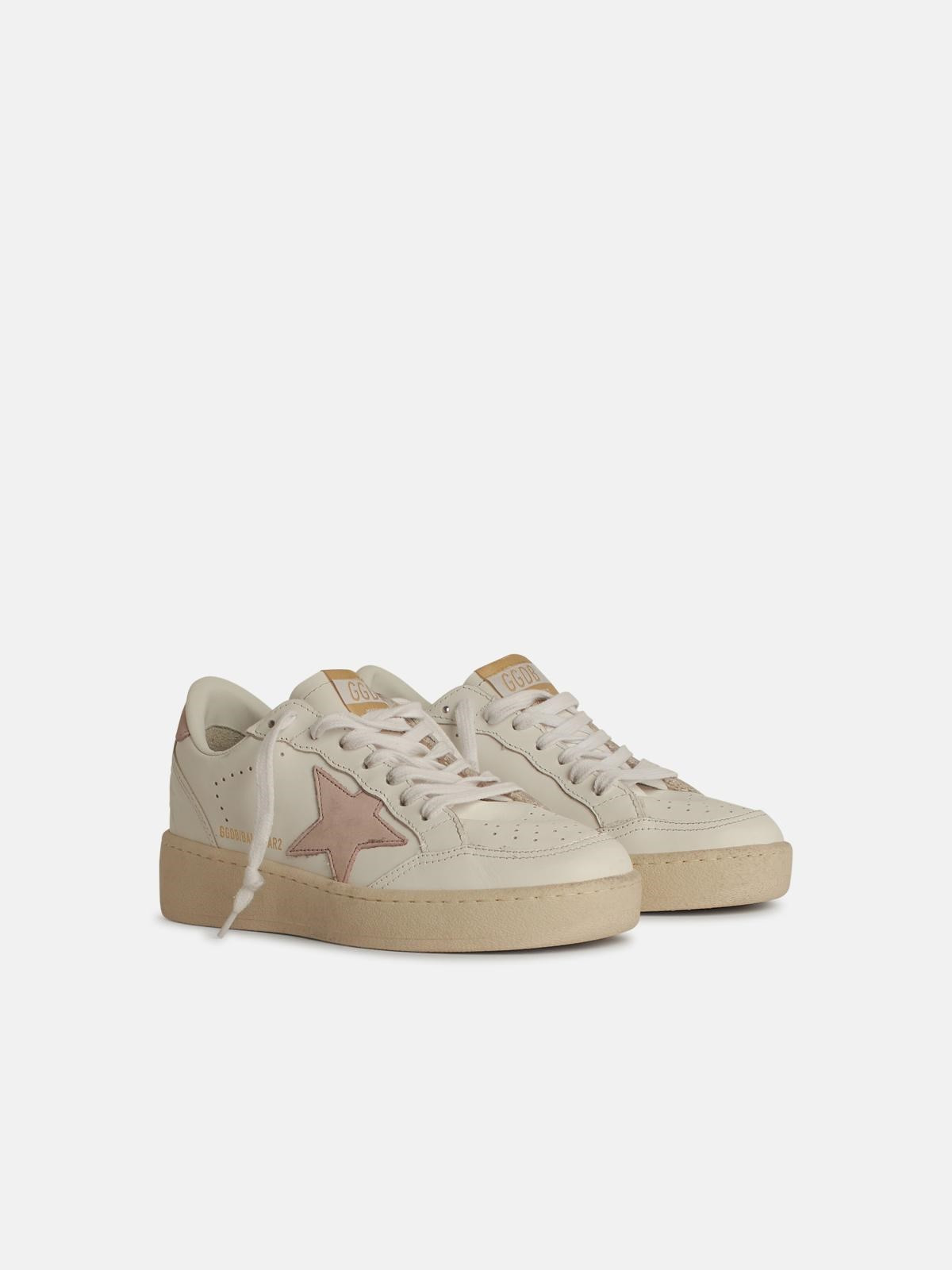 'BALL STAR 2' WHITE LEATHER SNEAKERS - 2