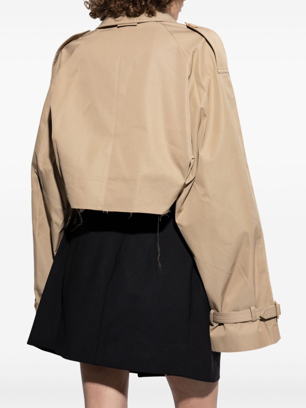 cropped trench jacket - 4