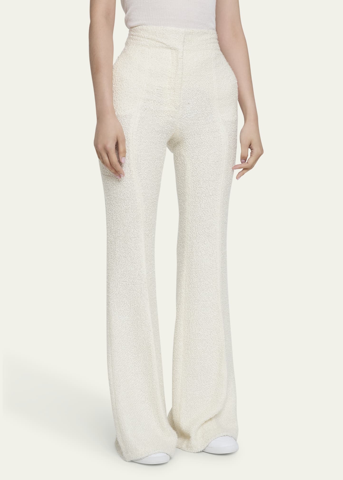 Rhein Flared Textured Silk Pants - 4