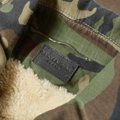 SAINT LAURENT Saint Laurent Vintage Camo Shearling Aviator Jacket outlook