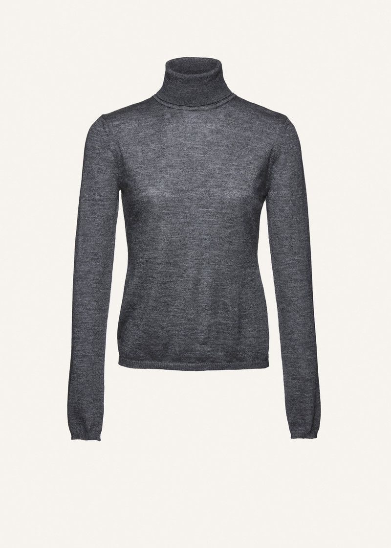 Cashmere turtleneck in dark grey 1