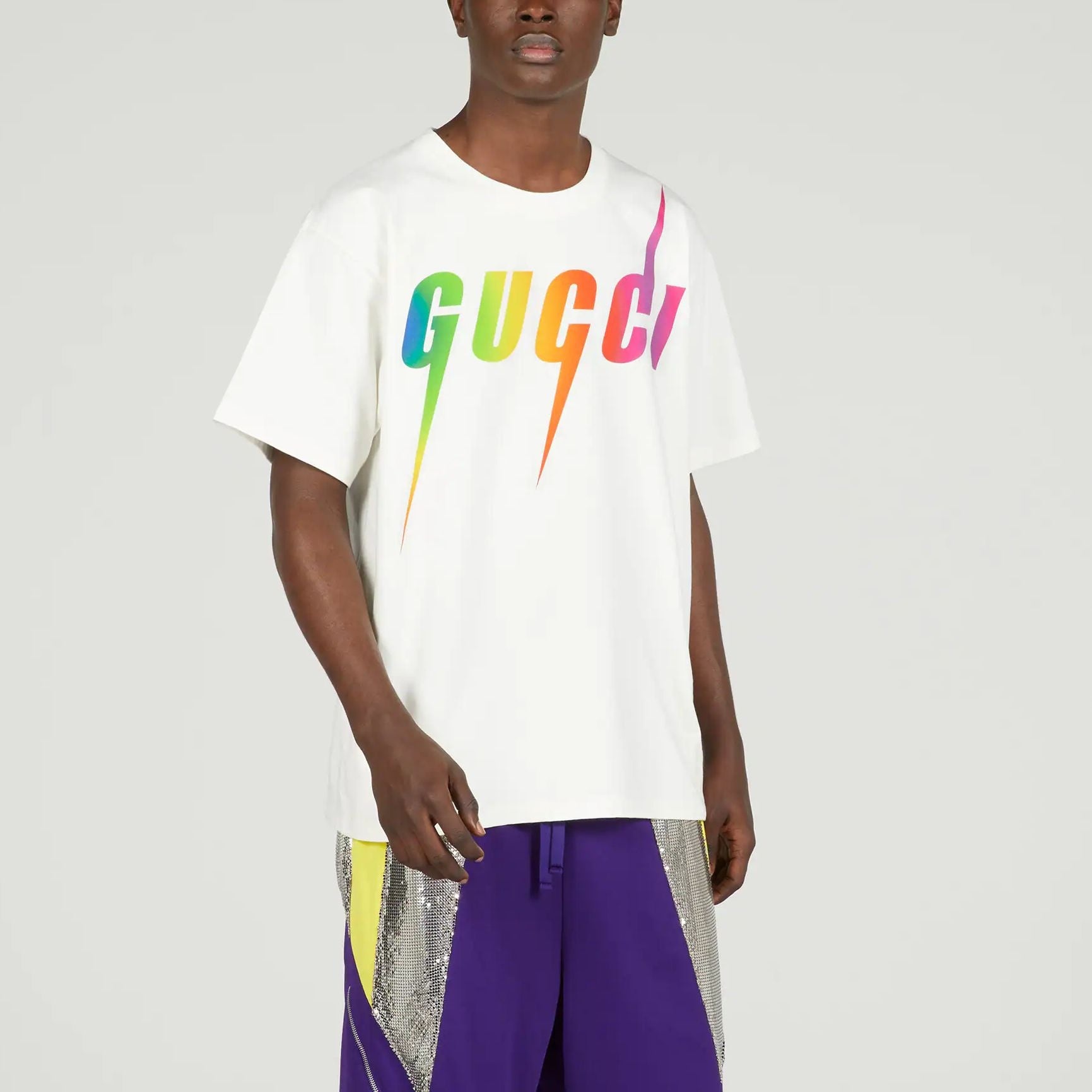 Gucci print cotton T-shirt 'off white' 616036-XJFF9-9095 - 4