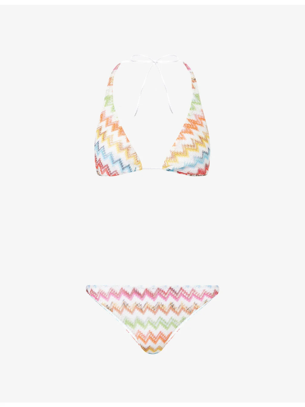 Micro Zig-Zag Pattern Bikini Set - 1