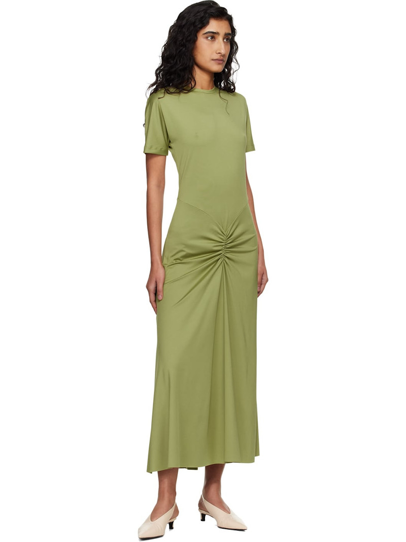 Victoria Beckham Green Blaire Midi Dress outlook