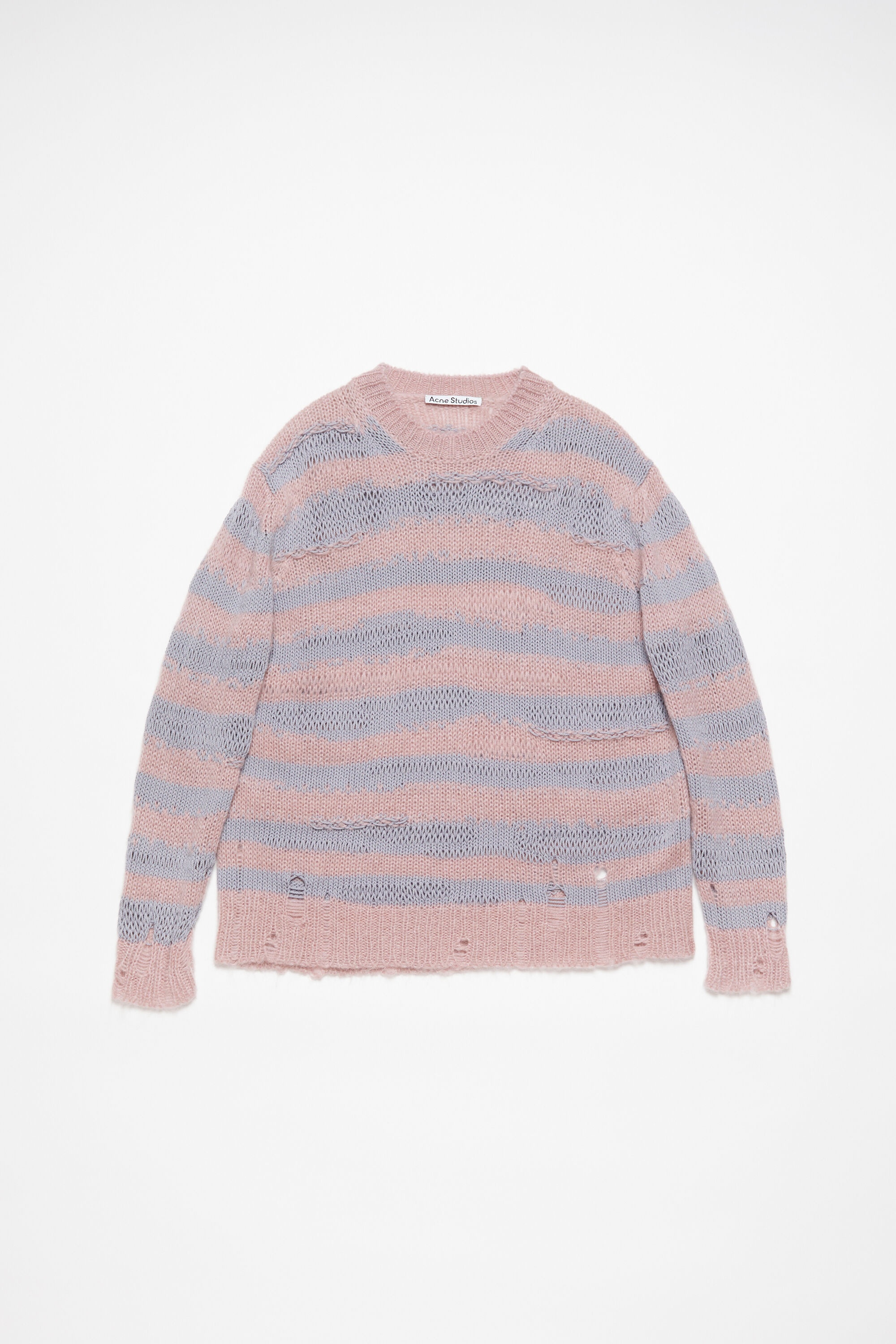 Distressed stripe jumper - Dusty pink / lilac - 1