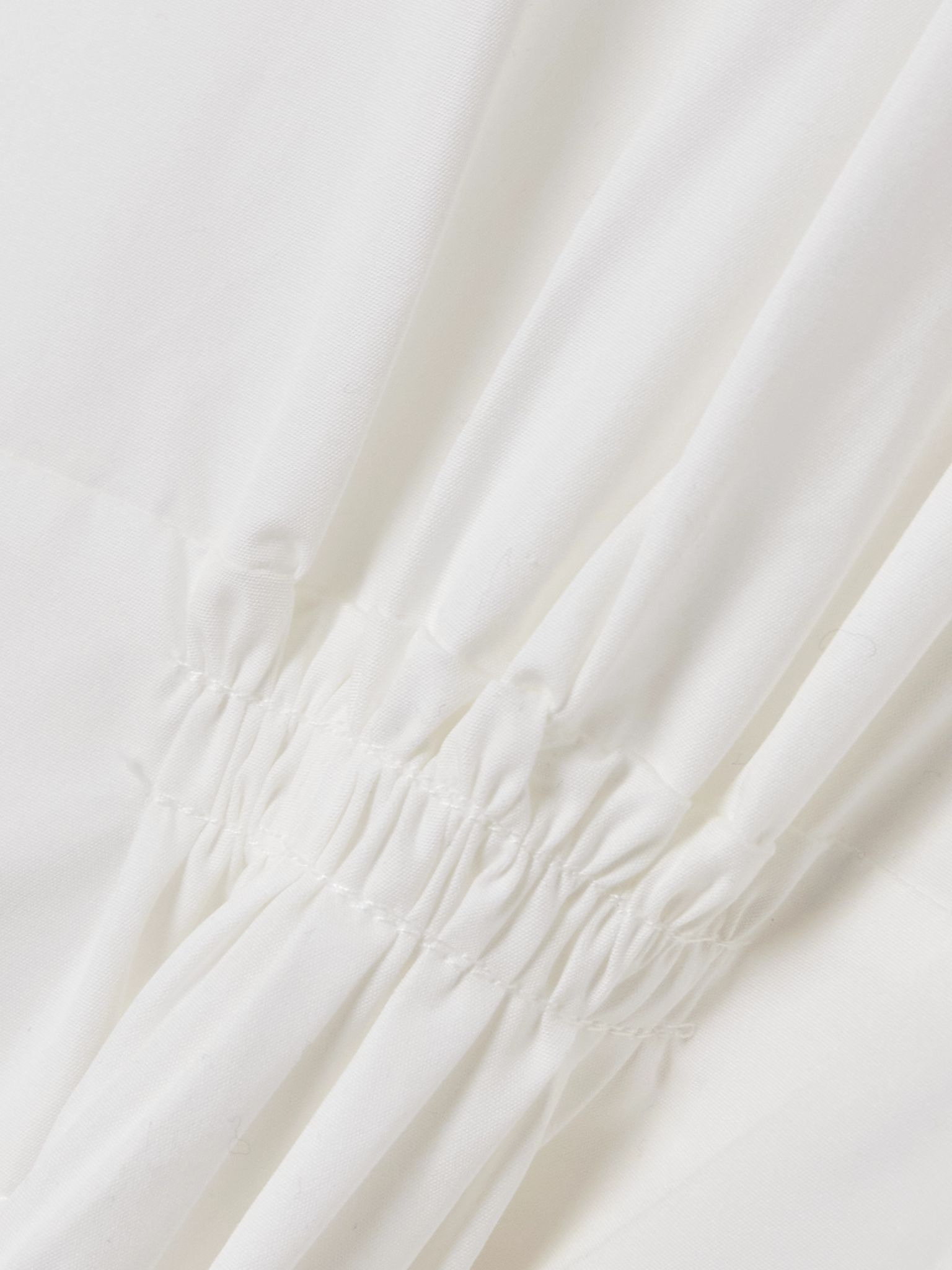 Pintucked cotton-poplin maxi shirt dress Off-white - 4