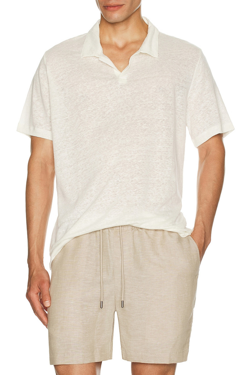 onia Shaun Linen Polo outlook